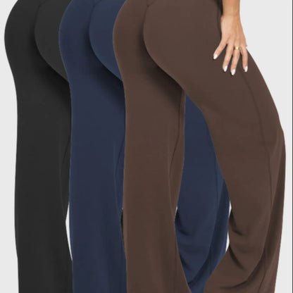 Women'S High Waisted Outdoor Running Pants, Versatile Comfortable Loose Wide-Leg Trousers for Yoga & Workout, Fashion Sportswear for All Seasons, Knitted Sports Pants, Casual Sports Bottoms, Casual Activewear Bottoms