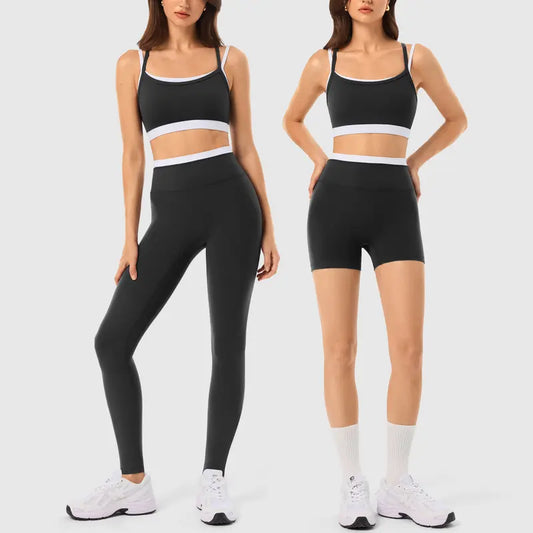 INNO MINT Women's 2-Piece Fitted Workout Set - Soft, Breathable Gym Wear with Seamless Yoga Pants and Padded Sports Bra in High-Stretch Spandex Fabric