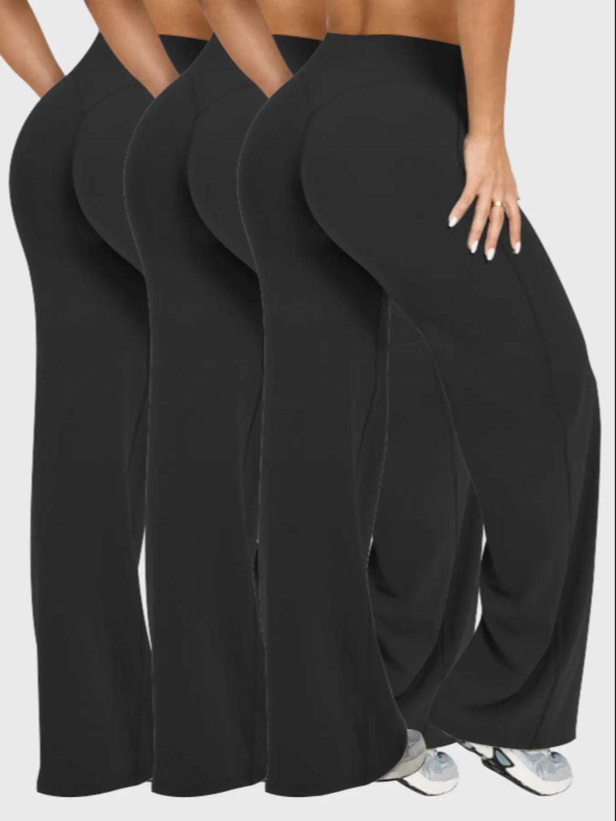Women'S High Waisted Outdoor Running Pants, Versatile Comfortable Loose Wide-Leg Trousers for Yoga & Workout, Fashion Sportswear for All Seasons, Knitted Sports Pants, Casual Sports Bottoms, Casual Activewear Bottoms