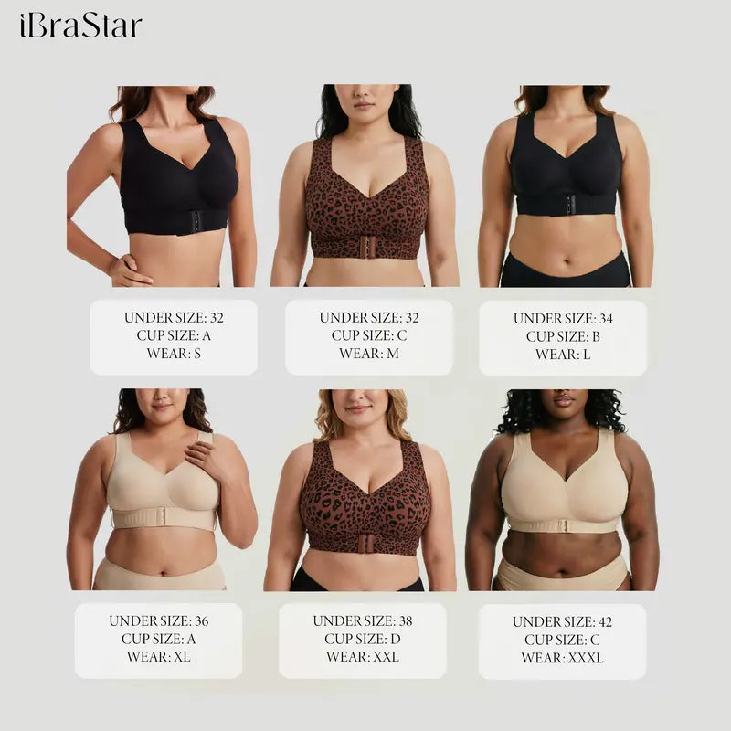 Ibrastar Posture Bra, Women’S Beige Wireless Bra, Soft Breathable Non-Removable Molded Cups, Yoga Fitness Sportswear for Gym and Daily Training, Summer Vibes Bra Soft Comfy Bra Seamless Shaping Bras Push up Bra Bras for Women Minimizer Bra Jelly Bra