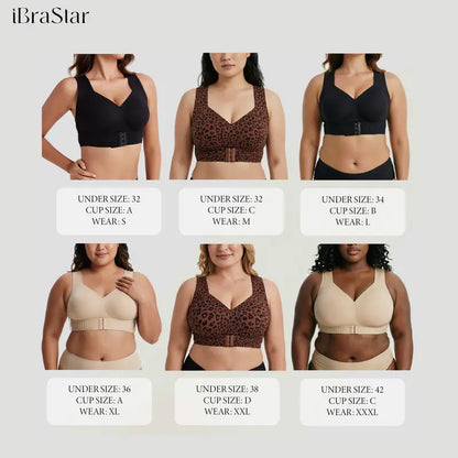 Ibrastar Posture Bra, Women’S Beige Wireless Bra, Soft Breathable Non-Removable Molded Cups, Yoga Fitness Sportswear for Gym and Daily Training, Summer Vibes Bra Soft Comfy Bra Seamless Shaping Bras Push up Bra Bras for Women Minimizer Bra Jelly Bra