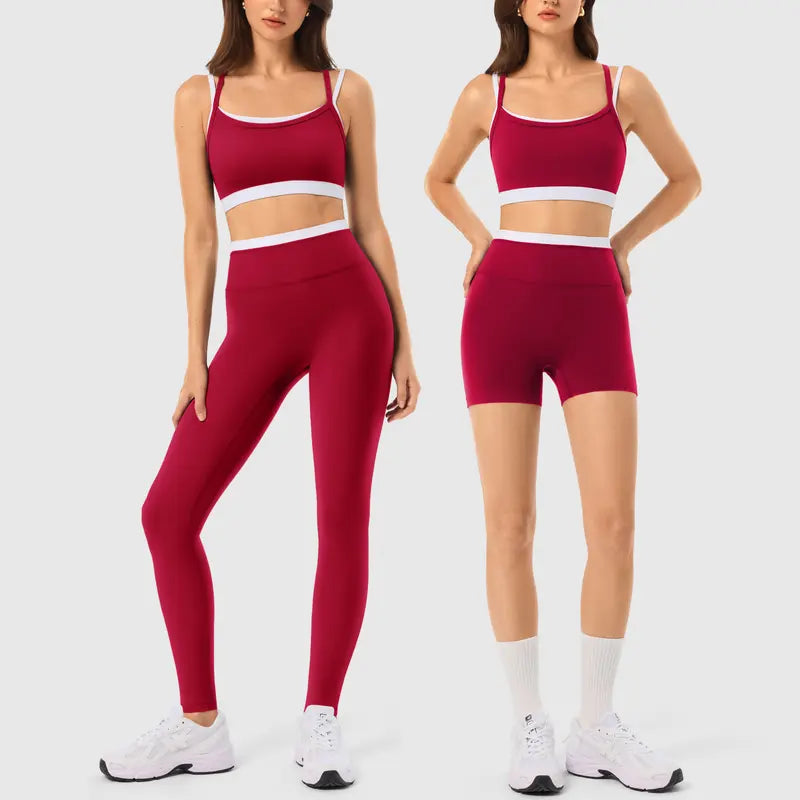 INNO MINT Women's 2-Piece Fitted Workout Set - Soft, Breathable Gym Wear with Seamless Yoga Pants and Padded Sports Bra in High-Stretch Spandex Fabric