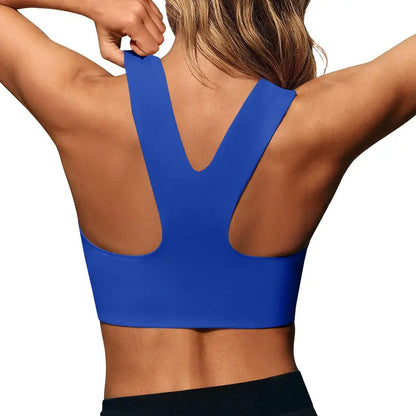 Aoysky Women's Fitted Buttery Soft Square Neck Padded Seamless Longline Sports Bra - Ideal for Yoga, Running, and Gym Workouts