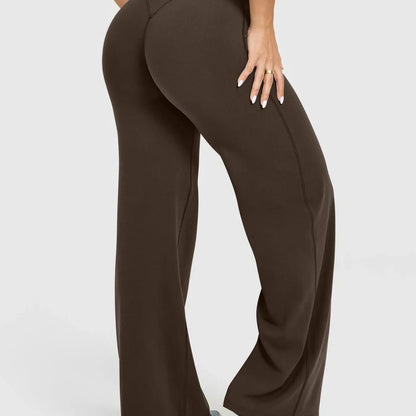 Women'S High Waisted Outdoor Running Pants, Versatile Comfortable Loose Wide-Leg Trousers for Yoga & Workout, Fashion Sportswear for All Seasons, Knitted Sports Pants, Casual Sports Bottoms, Casual Activewear Bottoms