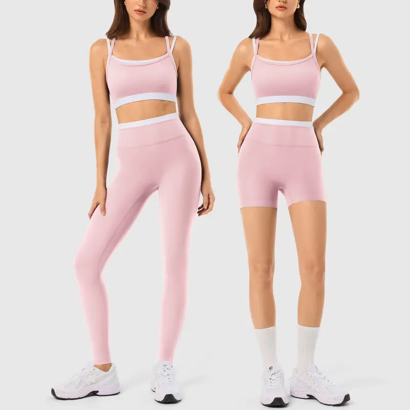 INNO MINT Women's 2-Piece Fitted Workout Set - Soft, Breathable Gym Wear with Seamless Yoga Pants and Padded Sports Bra in High-Stretch Spandex Fabric