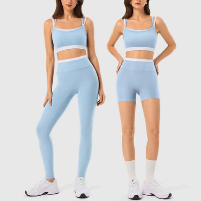 INNO MINT Women's 2-Piece Fitted Workout Set - Soft, Breathable Gym Wear with Seamless Yoga Pants and Padded Sports Bra in High-Stretch Spandex Fabric