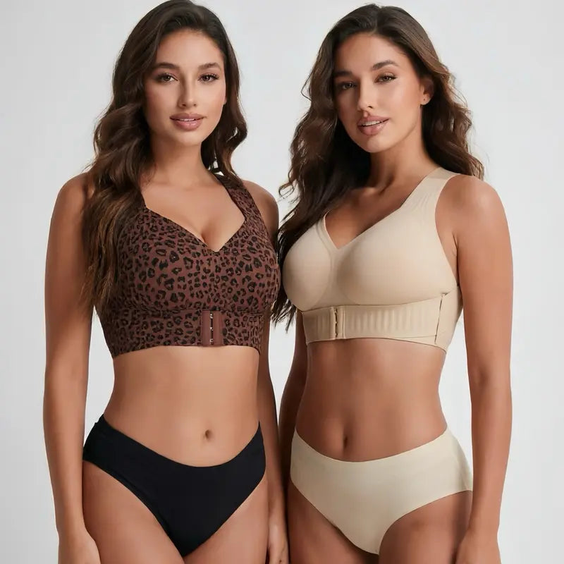 Ibrastar Posture Bra, Women’S Beige Wireless Bra, Soft Breathable Non-Removable Molded Cups, Yoga Fitness Sportswear for Gym and Daily Training, Summer Vibes Bra Soft Comfy Bra Seamless Shaping Bras Push up Bra Bras for Women Minimizer Bra Jelly Bra