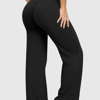 Women'S High Waisted Outdoor Running Pants, Versatile Comfortable Loose Wide-Leg Trousers for Yoga & Workout, Fashion Sportswear for All Seasons, Knitted Sports Pants, Casual Sports Bottoms, Casual Activewear Bottoms