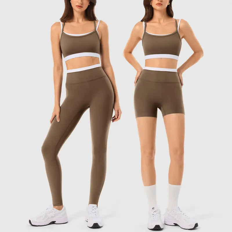 INNO MINT Women's 2-Piece Fitted Workout Set - Soft, Breathable Gym Wear with Seamless Yoga Pants and Padded Sports Bra in High-Stretch Spandex Fabric