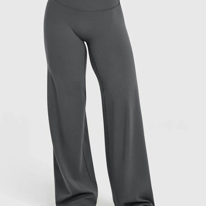 Women'S High Waisted Outdoor Running Pants, Versatile Comfortable Loose Wide-Leg Trousers for Yoga & Workout, Fashion Sportswear for All Seasons, Knitted Sports Pants, Casual Sports Bottoms, Casual Activewear Bottoms