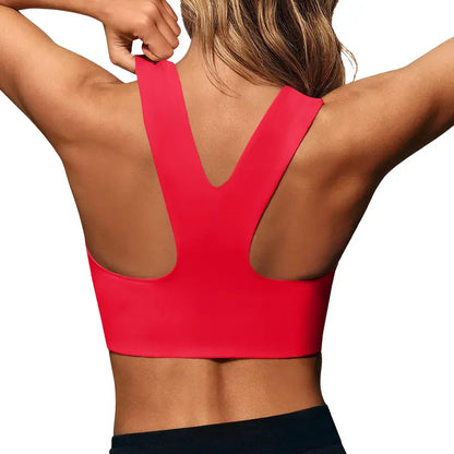 Aoysky Women's Fitted Buttery Soft Square Neck Padded Seamless Longline Sports Bra - Ideal for Yoga, Running, and Gym Workouts