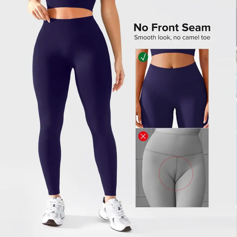Brxl【Discount for Live】Women'S Seamless Lycra High-Waisted Yoga Leggings, Tummy Control, Butt Lifting Activewear Finds for Breathable Workout Comfort (Live Stream Discount Available)