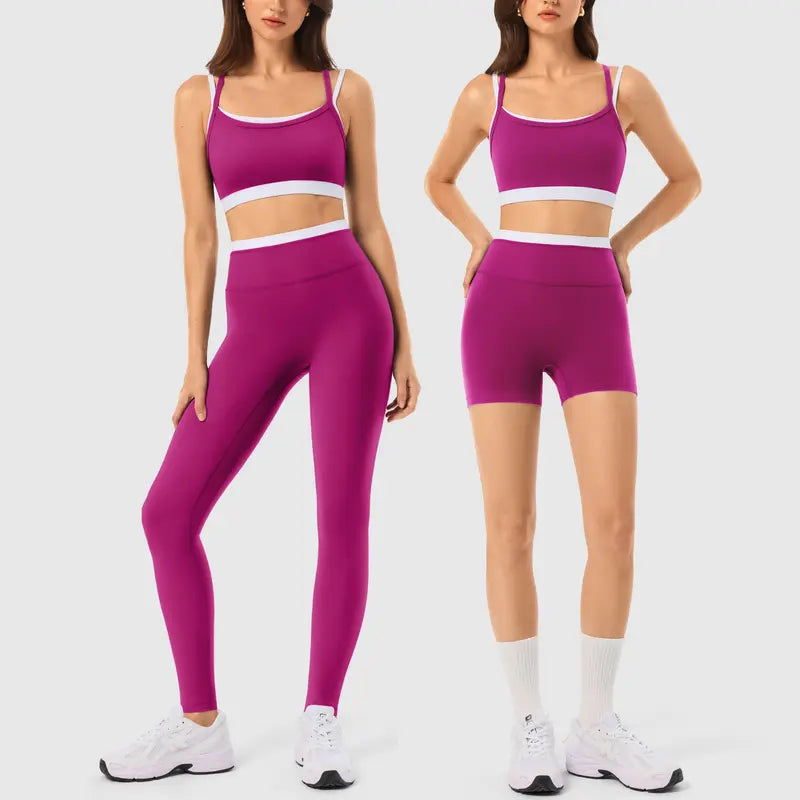 INNO MINT Women's 2-Piece Fitted Workout Set - Soft, Breathable Gym Wear with Seamless Yoga Pants and Padded Sports Bra in High-Stretch Spandex Fabric