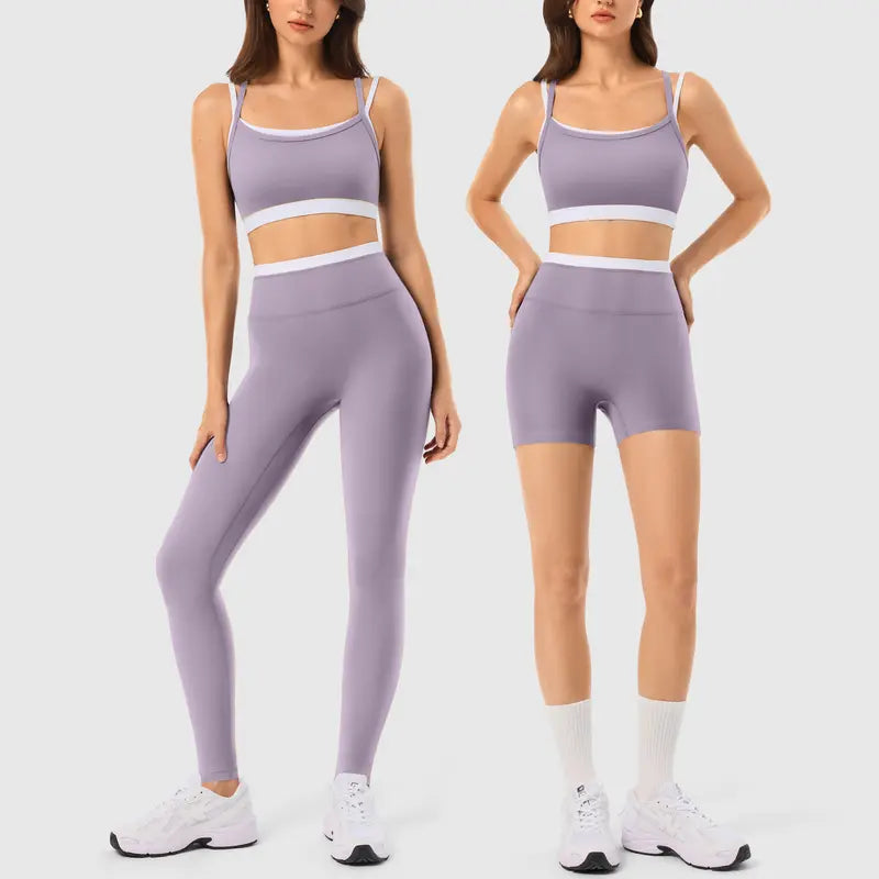 INNO MINT Women's 2-Piece Fitted Workout Set - Soft, Breathable Gym Wear with Seamless Yoga Pants and Padded Sports Bra in High-Stretch Spandex Fabric