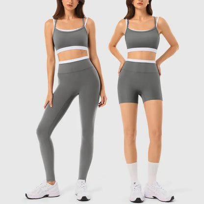 INNO MINT Women's 2-Piece Fitted Workout Set - Soft, Breathable Gym Wear with Seamless Yoga Pants and Padded Sports Bra in High-Stretch Spandex Fabric