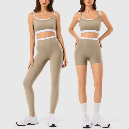 INNO MINT Women's 2-Piece Fitted Workout Set - Soft, Breathable Gym Wear with Seamless Yoga Pants and Padded Sports Bra in High-Stretch Spandex Fabric