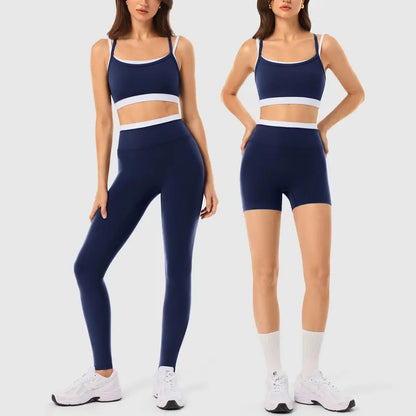 INNO MINT Women's 2-Piece Fitted Workout Set - Soft, Breathable Gym Wear with Seamless Yoga Pants and Padded Sports Bra in High-Stretch Spandex Fabric
